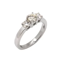 Josephs Jewelers Rings>14K White Gold Three-Diamond Engagement Ring