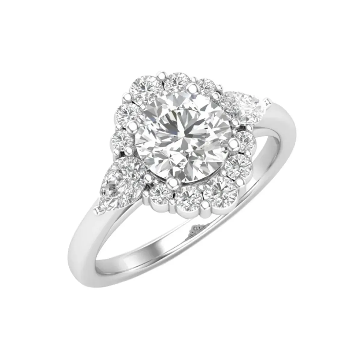 Josephs Jewelers Engagement Rings>14K White Gold “Vintage” Engagement Ring Semi-Mounting