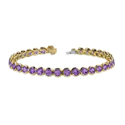 Josephs Jewelers Bracelets>14K Yellow Gold Amethyst Bracelet