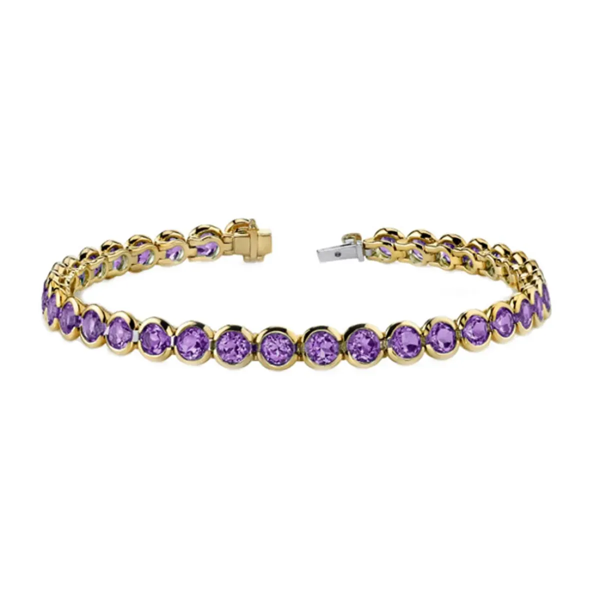 Josephs Jewelers Bracelets>14K Yellow Gold Amethyst Bracelet