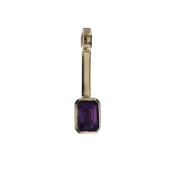 Josephs Jewelers Necklaces And Pendants>14K Yellow Gold Amethyst Stick Pendant