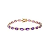 Josephs Jewelers Bracelets>14K Yellow Gold Bezel-Set Oval Amethyst Bracelet