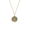 Josephs Jewelers Necklaces And Pendants>14K Yellow Gold Diamond Butterfly Medallion Pendant with Chain