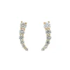 Josephs Jewelers Earrings>14K Yellow Gold Diamond Climber Earrings