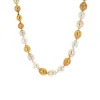 Josephs Jewelers Necklaces And Pendants>18K Yellow Gold Golden and White South Sea Pearl Necklace