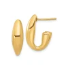 Josephs Jewelers Earrings>14K Yellow Gold Graduated J-Hoop Earrings