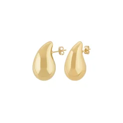 Josephs Jewelers Earrings>14K Yellow Gold Medium Polished Tear Drop Earrings