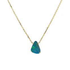 Josephs Jewelers Necklaces And Pendants>14K Yellow Gold Opal Doublet Necklace