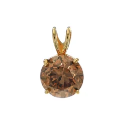 Josephs Jewelers Necklaces And Pendants>14K Yellow Gold Orange Brown Diamond Pendant