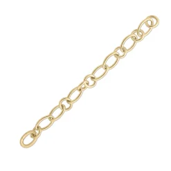 Josephs Jewelers Bracelets>18K Yellow Gold Oval and Round Link Bracelet