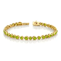 Josephs Jewelers Bracelets>14K Yellow Gold Peridot Bracelet