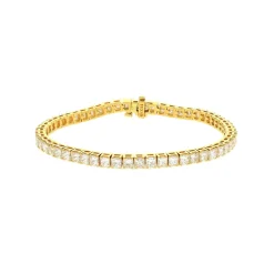 Josephs Jewelers Bracelets>18K Yellow Gold Princess Diamond Tennis Bracelet