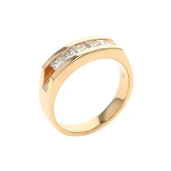 Josephs Jewelers Wedding Bands For Men>14K Yellow Gold Princess-Cut Diamond Channel Wedding Band