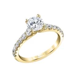 Josephs Jewelers Engagement Rings>14K Yellow Gold Round Cut Classic Engagement Ring – Veronique
