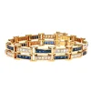 Josephs Jewelers Estate>18K Yellow Gold Sapphire and Diamond Bracelet