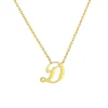 Josephs Jewelers Necklaces And Pendants>18K Yellow Gold Small Script “D” Pendant with Chain