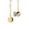 Josephs Jewelers Necklaces And Pendants>18K Yellow Gold Twinkle Star Diamond Locket with Chain