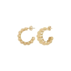 Josephs Jewelers Earrings>14K Yellow Gold Wide Shrimp Hoop Earrings