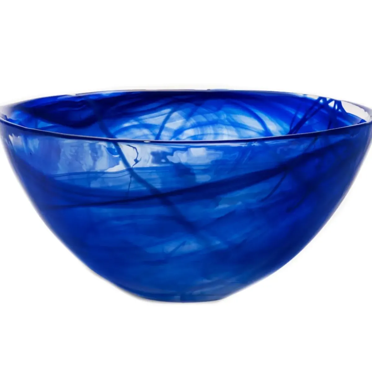 Josephs Jewelers Serveware>KostaBoda – Large Blue/Blue Contrast Bowl