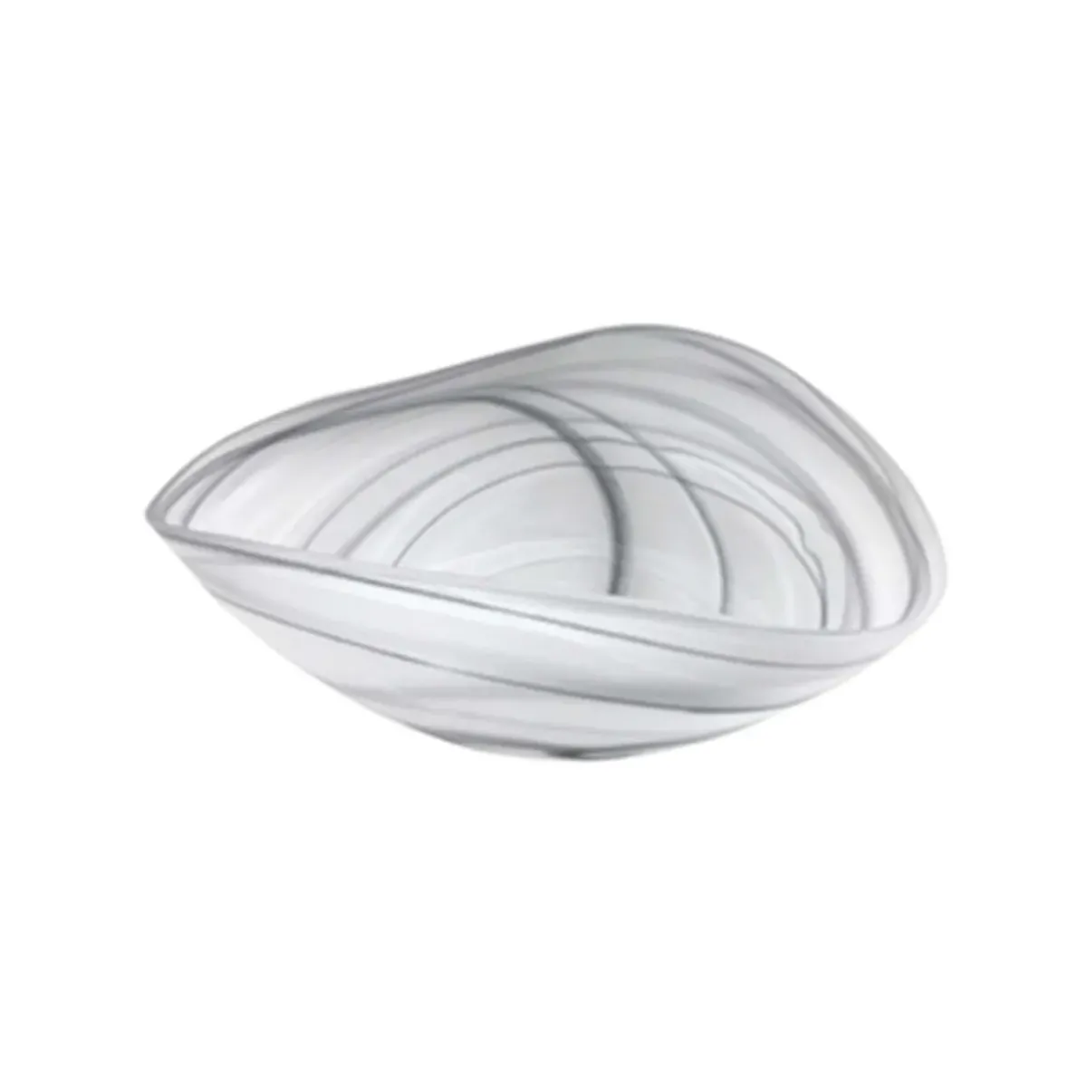 Josephs Jewelers Serveware>Mariposa – Alabaster Black & White Deco Bowl