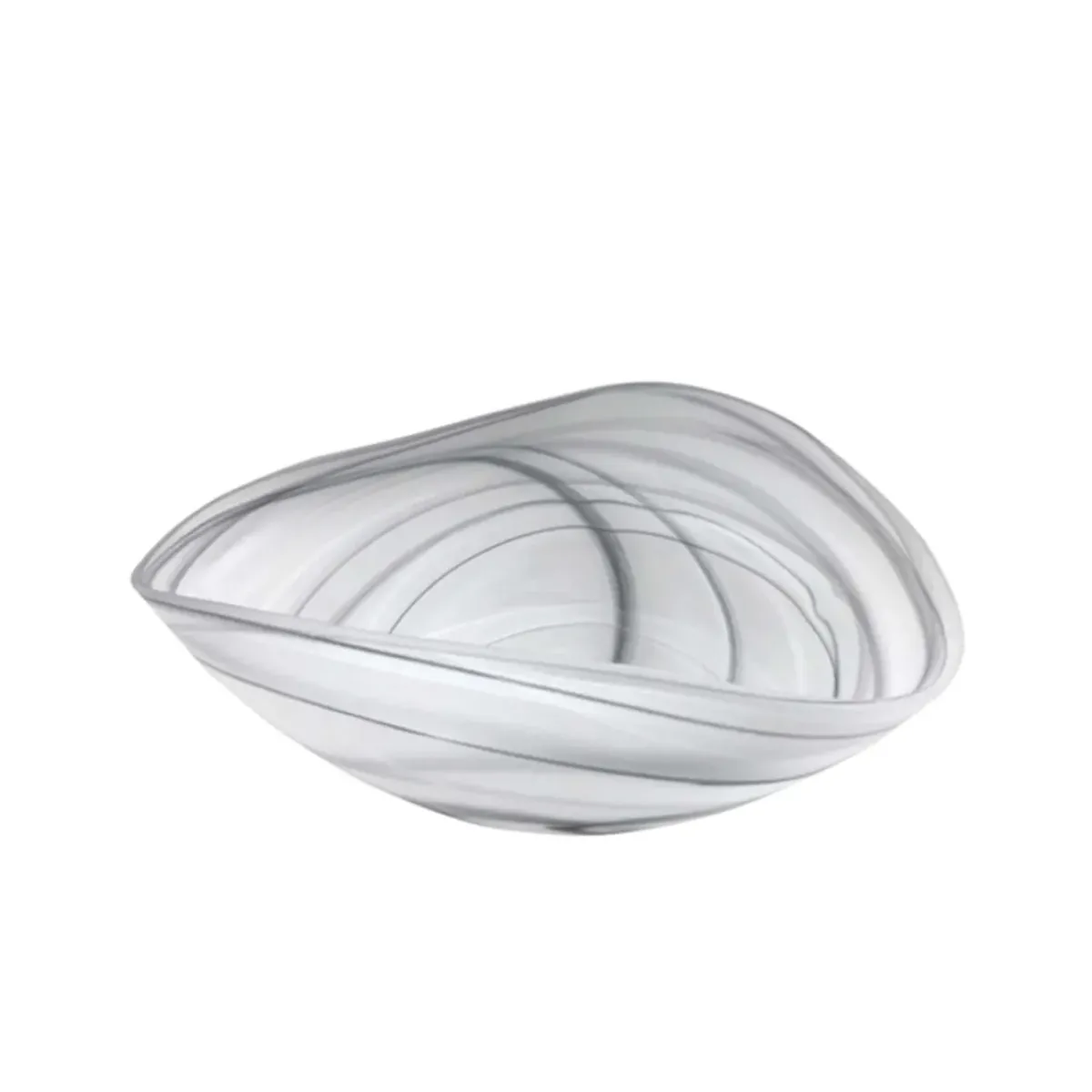 Josephs Jewelers Serveware>Mariposa – Alabaster Black & White Deco Bowl