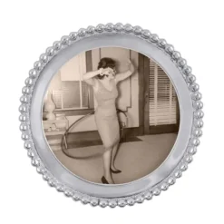 Josephs Jewelers Home Décor>Mariposa – Beaded Round Frame