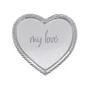 Josephs Jewelers Serveware>Mariposa – “My Love” Beaded Heart Tray