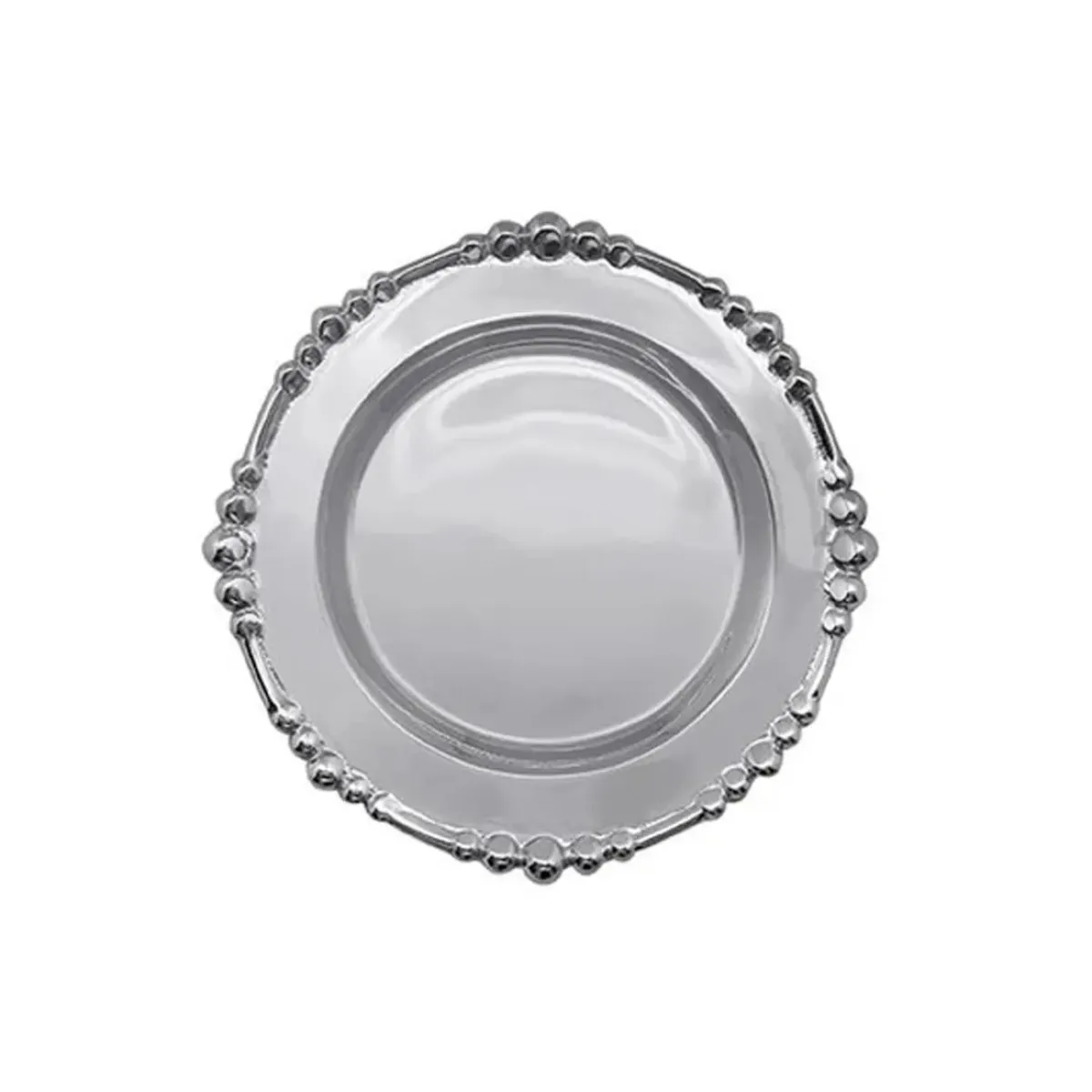 Josephs Jewelers Serveware>Mariposa – Pearl Drop Wine Plate