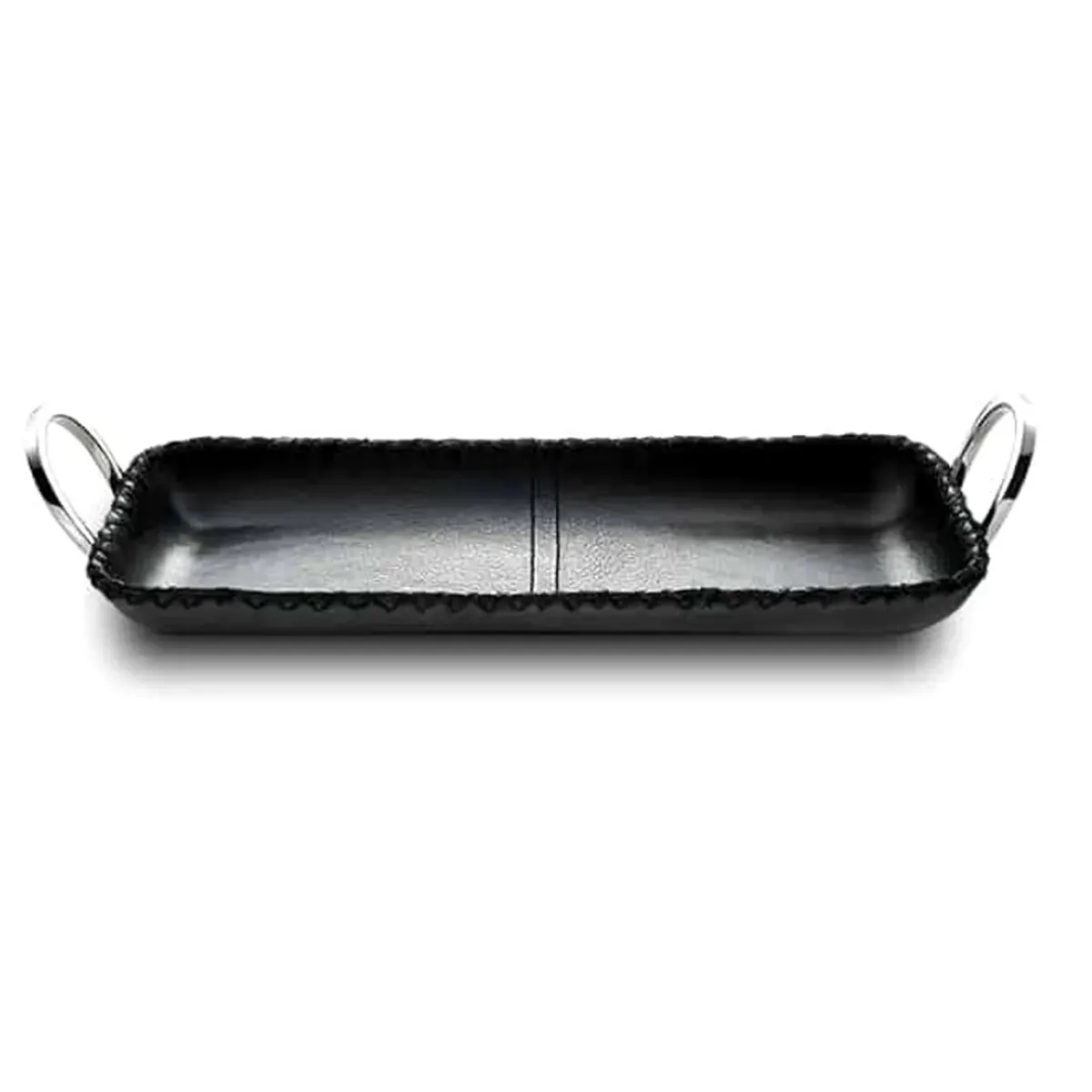 Josephs Jewelers Home Décor>Mary Jurek – Durango Black Leather Tray