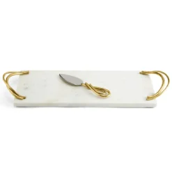 Josephs Jewelers Serveware>Michael Aram – Calla Lily Small Cheese Board with Spreader