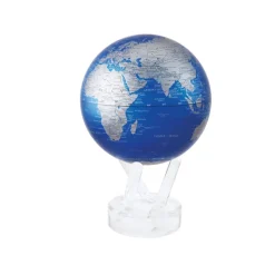 Josephs Jewelers Home Décor>Mova – Blue and Silver Globe 4.5″