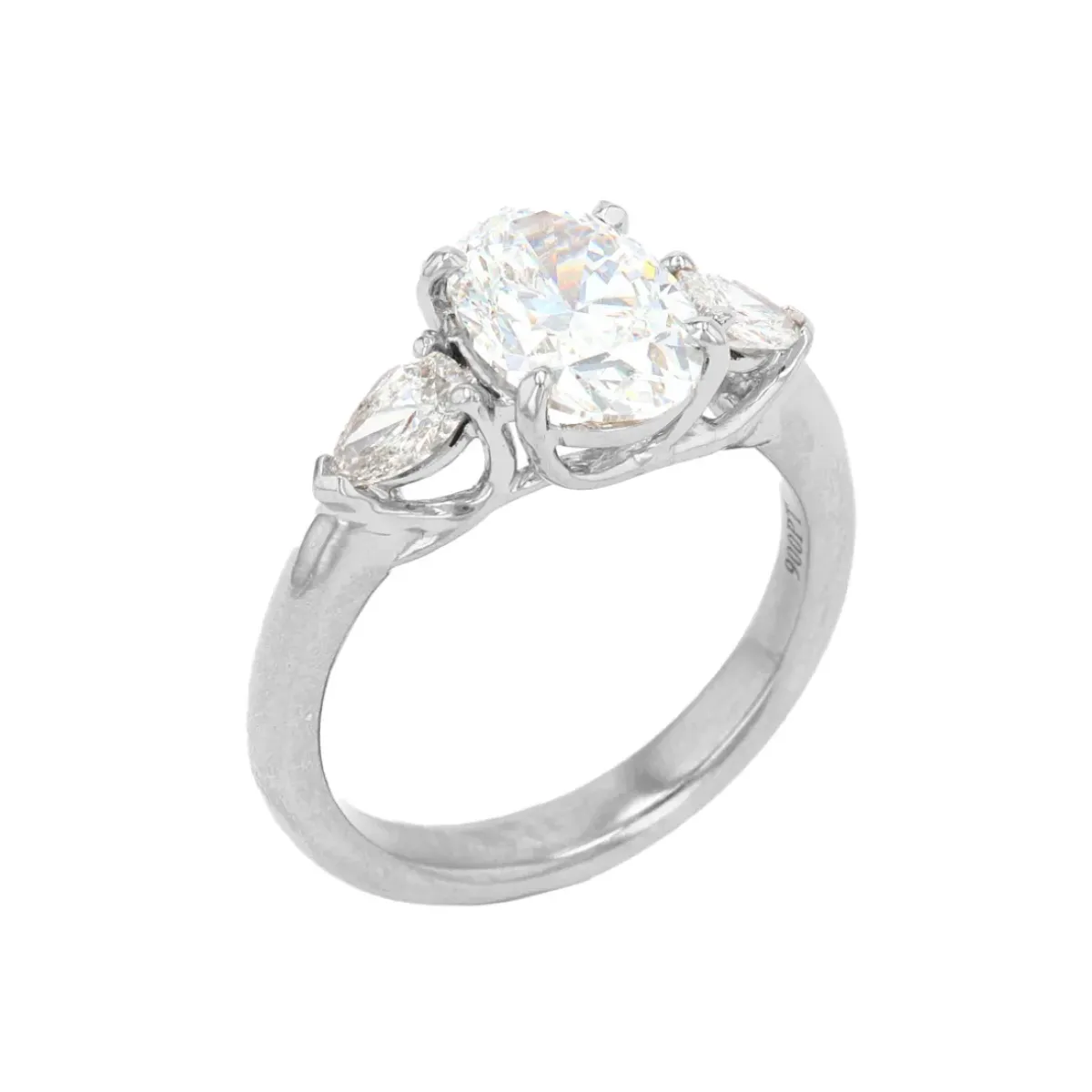 Josephs Jewelers Engagement Rings>Platinum 3-Diamond Engagement Ring