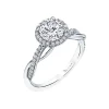 Josephs Jewelers Engagement Rings>Round Cut Modern Halo Diamond Spiral Sample Engagement Ring – Coralie