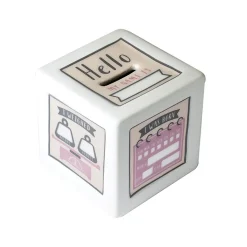 Josephs Jewelers Home Décor>Salisbury Pewter – Pink Birth Record Bank w/ Paint Pen