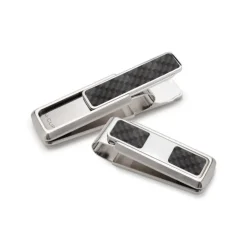Josephs Jewelers Money Clips>Stainless Steel Carbon Fiber Money Clip