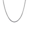 Josephs Jewelers Men’s Jewelry>Stainless Steel Oxidized 22″ Boston Chain