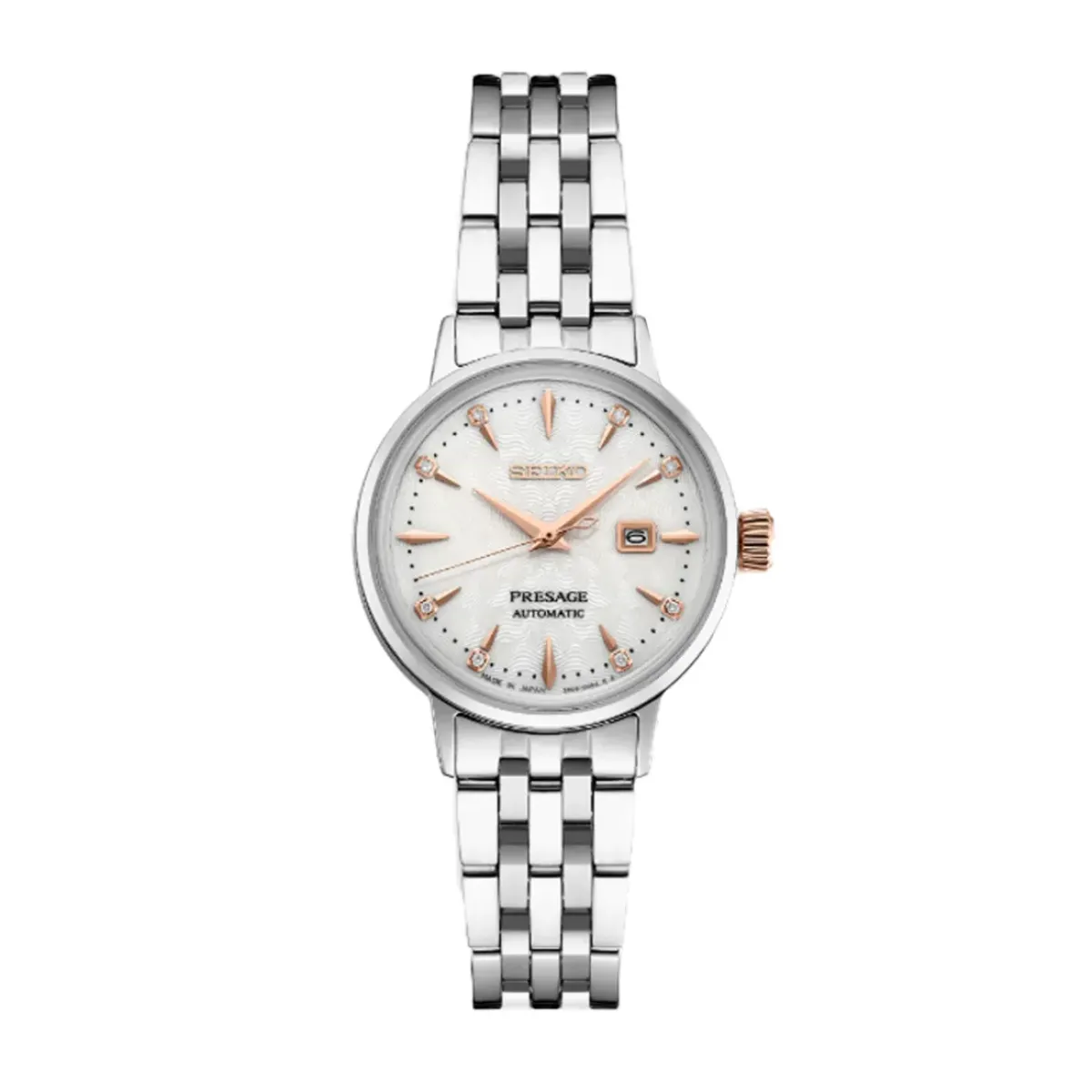 Josephs Jewelers Seiko Watches>Stainless Steel Seiko Automatic Presage Cocktail Time