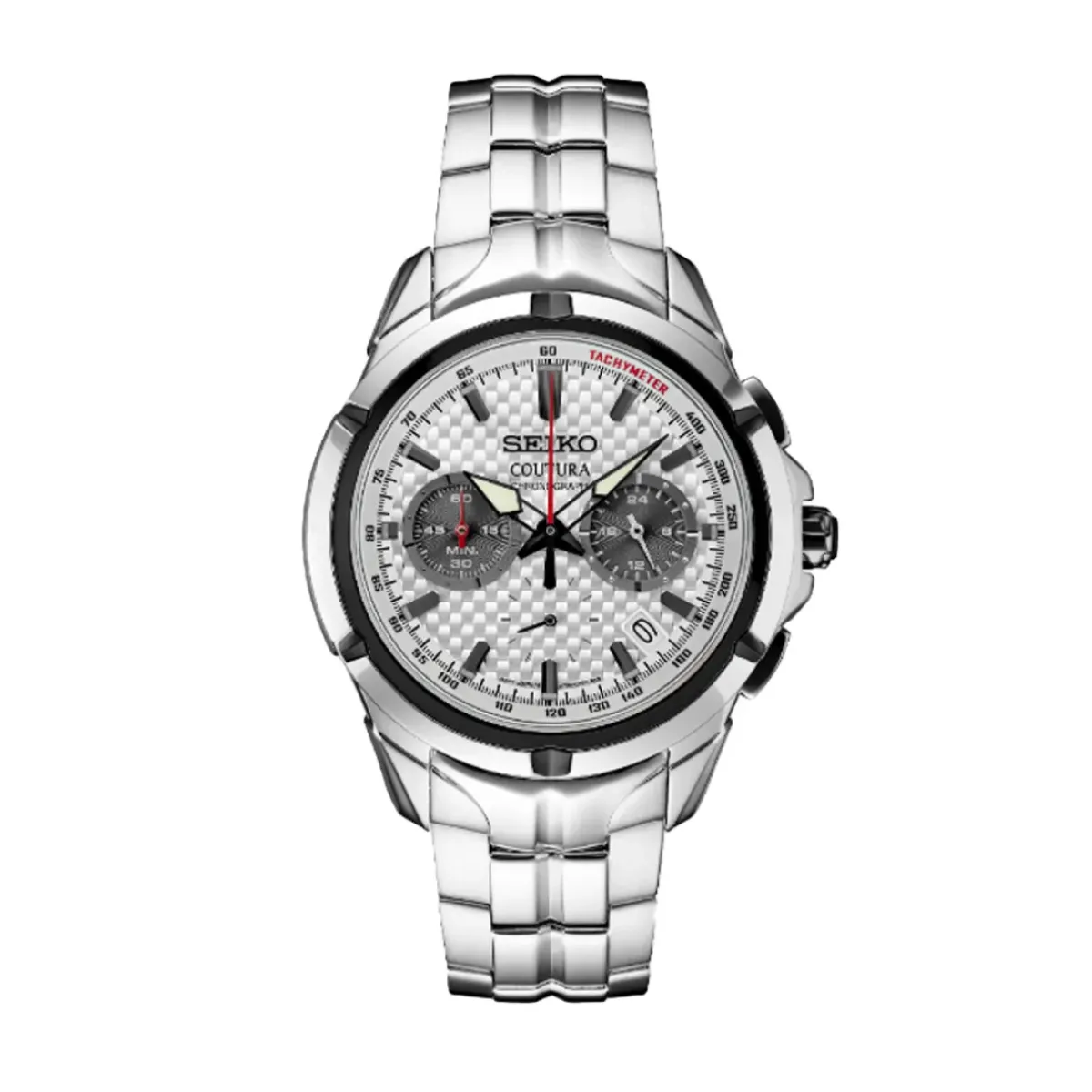 Josephs Jewelers Seiko Watches>Stainless Steel Seiko Coutura Quartz Chronograph Watch