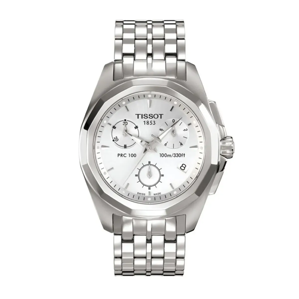 Josephs Jewelers Tissot Watches>Stainless Steel Tissot PRC100 Quartz Chronograph Watch