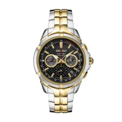Josephs Jewelers Seiko Watches>Stainless Steel Two Tone Seiko Coutura Chronograph Watch