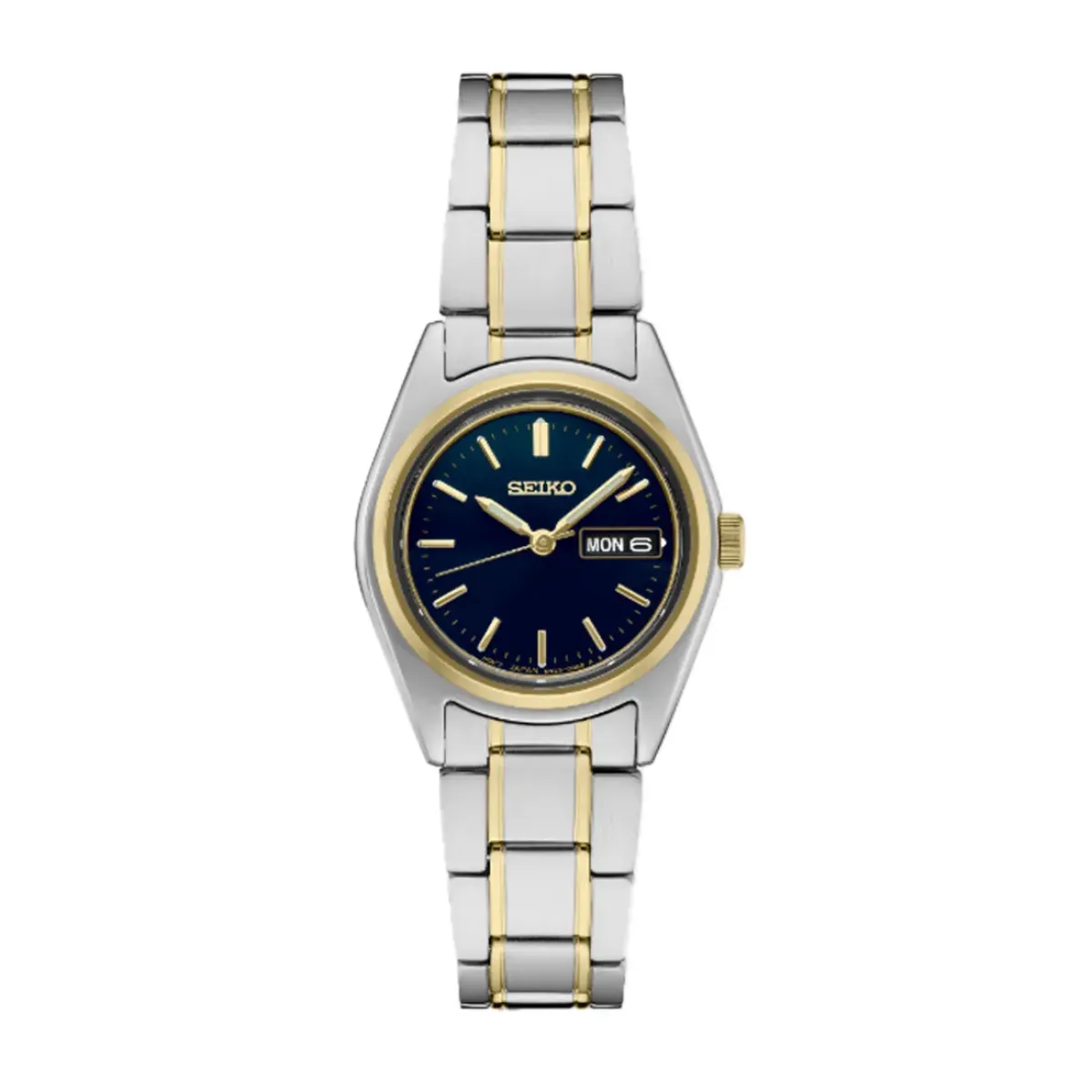 Josephs Jewelers Seiko Watches>Stainless Steel Two Tone Seiko Essentials Collection Watch