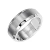 Josephs Jewelers Wedding Bands For Men>Steel Beveled Edge Wedding Band