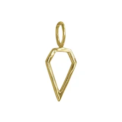 Josephs Jewelers Bracelets>Sterling Silver and Gold Plated Open Diamond Charm