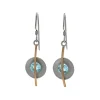 Josephs Jewelers Earrings>Sterling Silver and Yellow Gold Filled Blue Topaz Drop Earrings