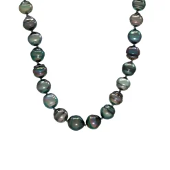 Josephs Jewelers Necklaces And Pendants>Sterling Silver Baroque Tahitian Pearl Necklace