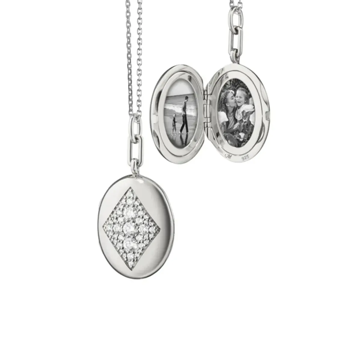 Josephs Jewelers Necklaces And Pendants>Sterling Silver Charlotte Oval Locket with Chain