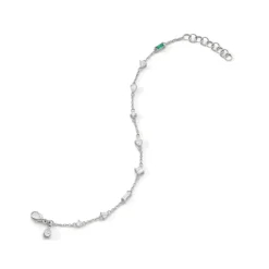 Josephs Jewelers Bracelets>Sterling Silver Crystal and Tsavorite Bracelet