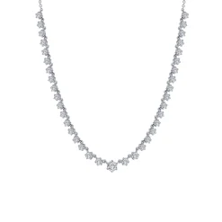Josephs Jewelers Necklaces And Pendants>Sterling Silver Cubic Zirconia Tennis Necklace
