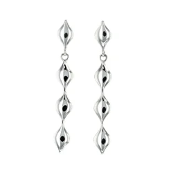 Josephs Jewelers Earrings>Sterling Silver Curvy Drop Earrings