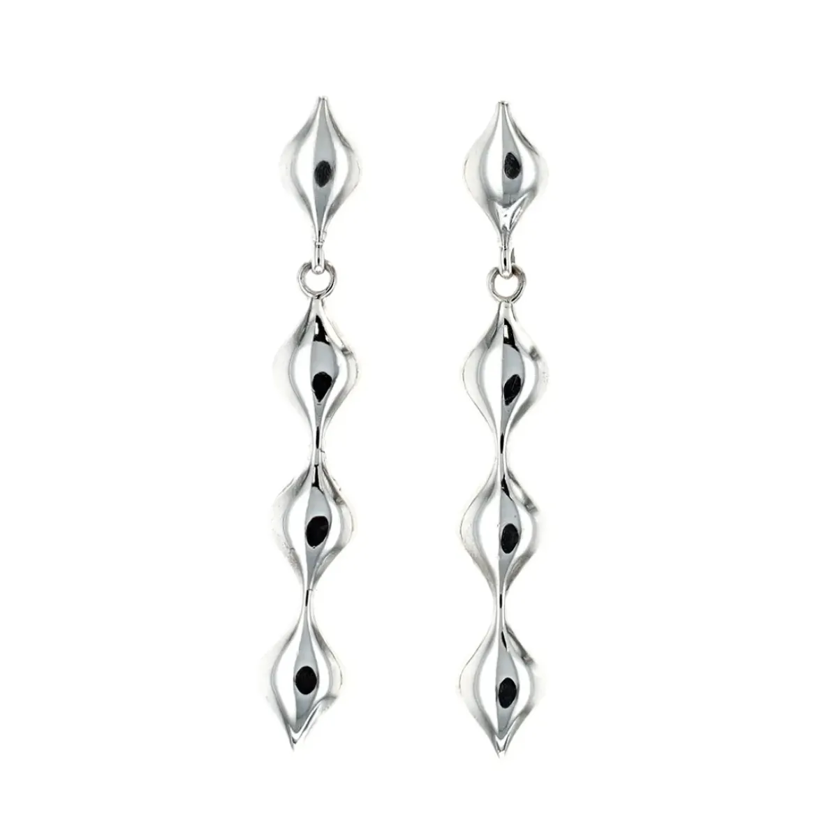 Josephs Jewelers Earrings>Sterling Silver Curvy Drop Earrings